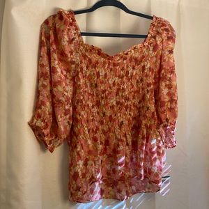 Nanette Lenore floral shear blouse
